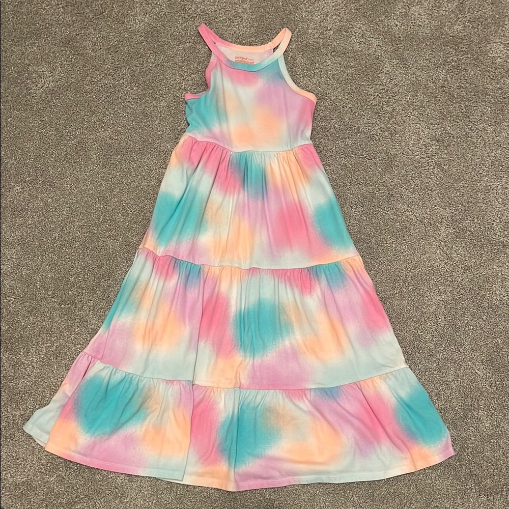 Girls tie-dye maxi dress